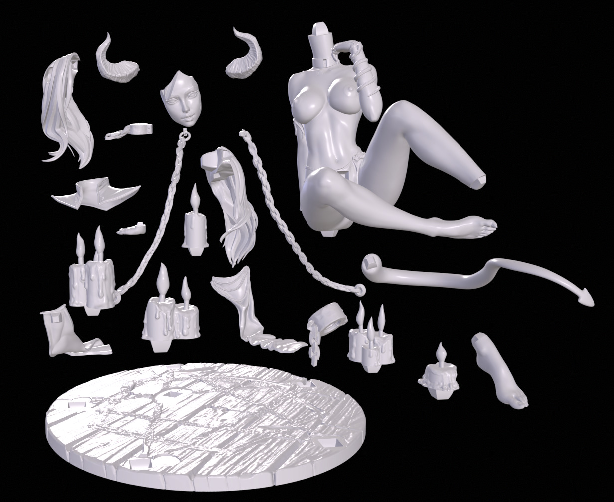 Demoness 02 3D print model_3