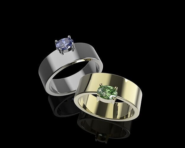Minimalist Oval Ring  3D Printable Model Free 3D print model