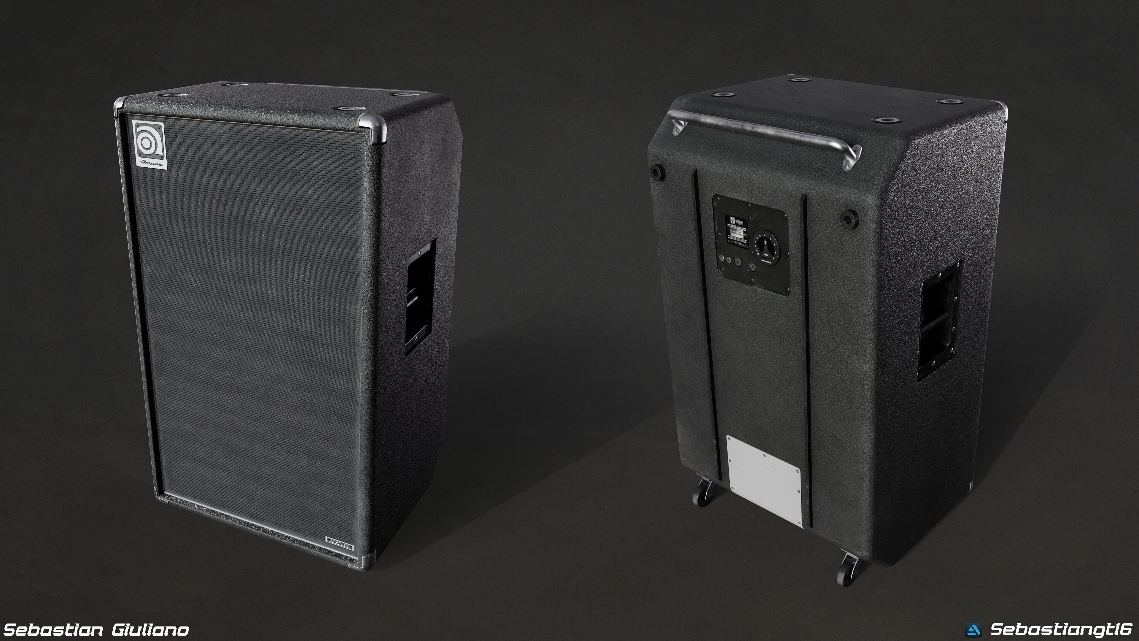 Music Amplifiers Pack 5 Game Ready 3D Models PBR  Low-poly 3D model_5