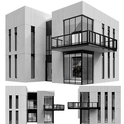MODERN HOUSE NO7 A 3D model 2