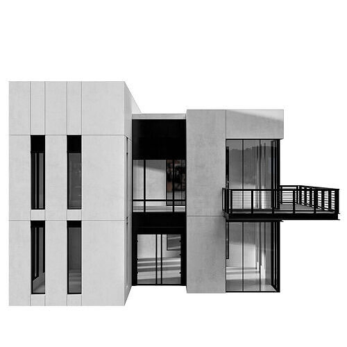 MODERN HOUSE NO7 A 3D model 5