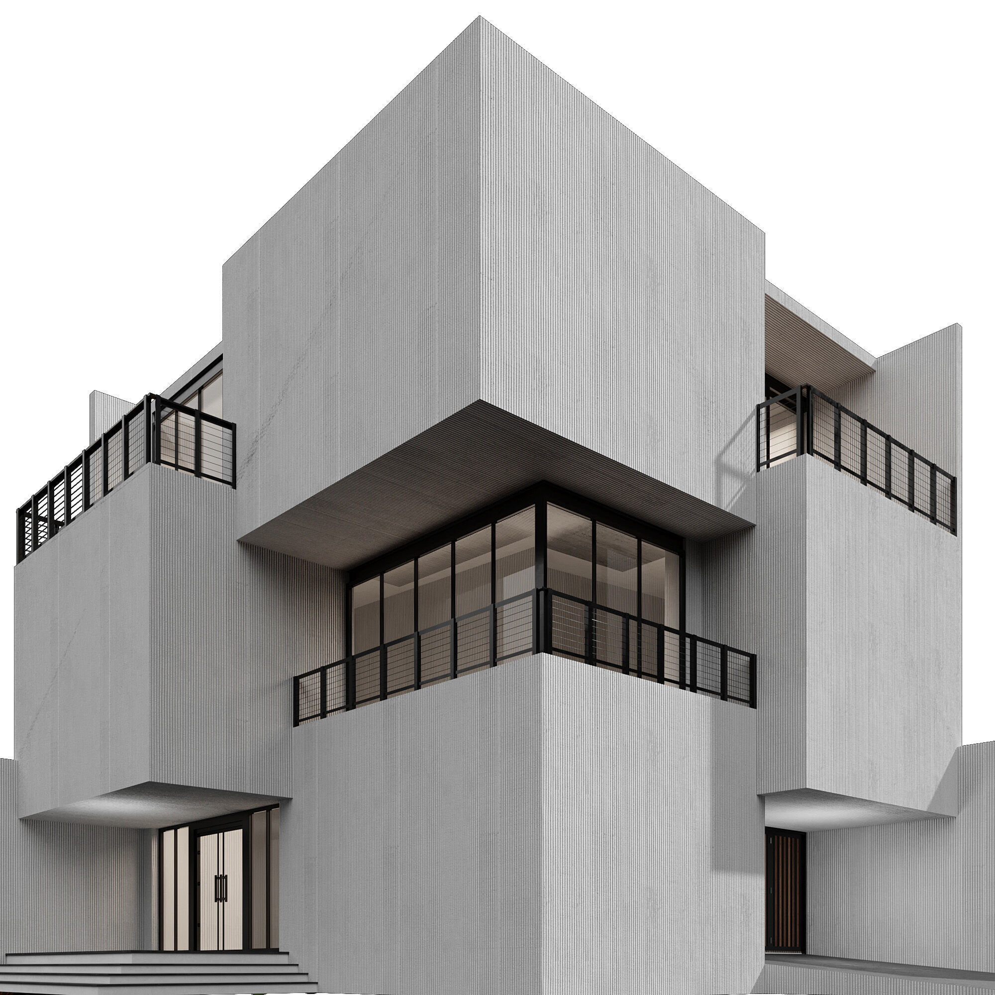 MODERN HOUSE NO6 A 3D model_2