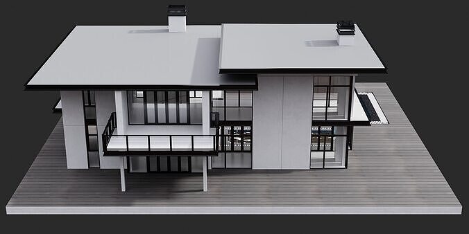 MODERN HOUSE NO5 A 3D model 3