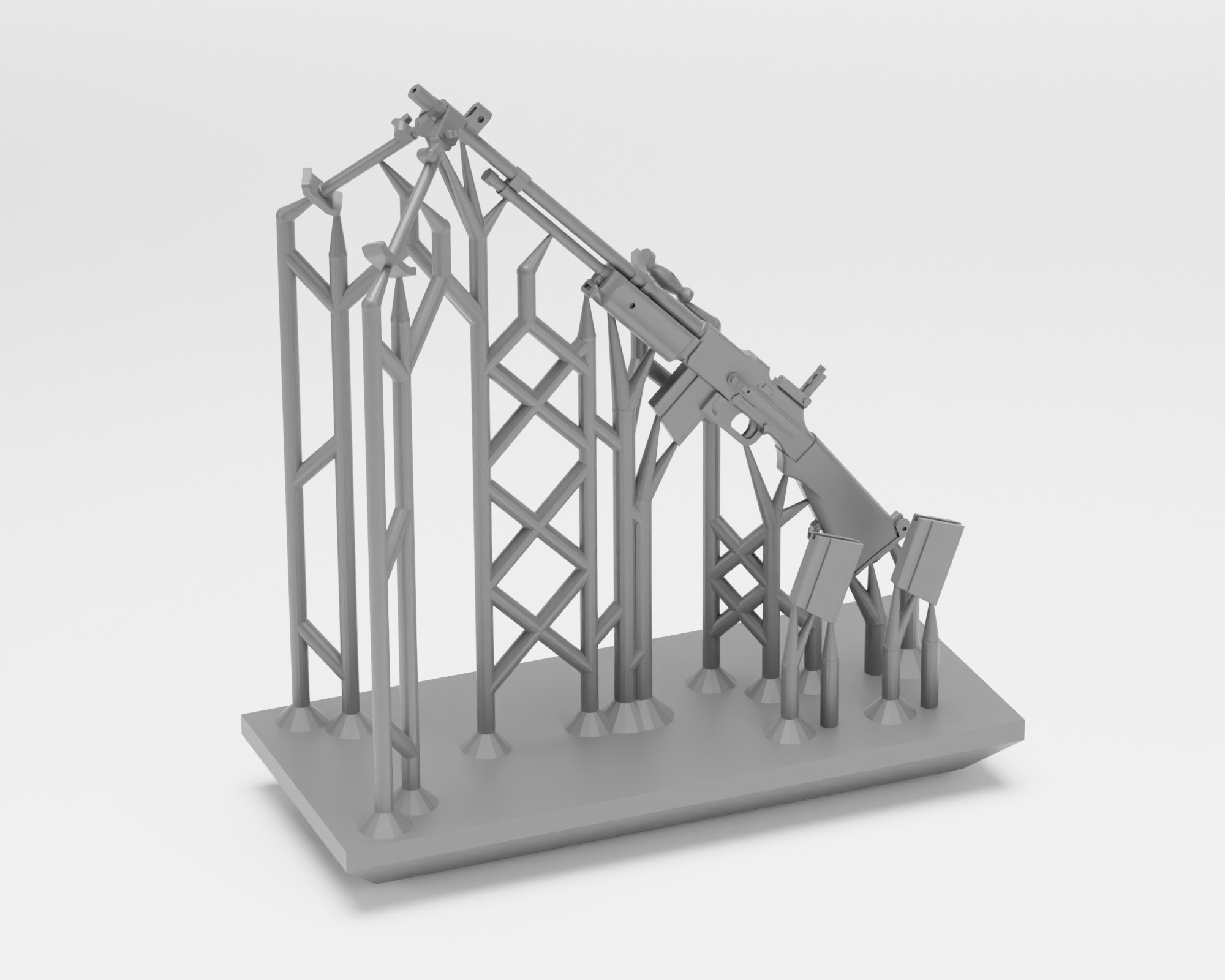 US Army WWII weapons - 1-35 diorama accessories - supported 3D print model_10