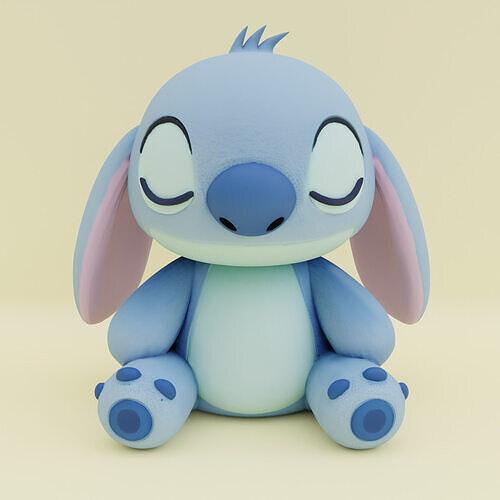 Stich Plush Toy Disney Printable 3D print model