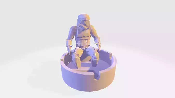 Stormtrooper Ashtray   Star Wars Inspired 3D Printable Model