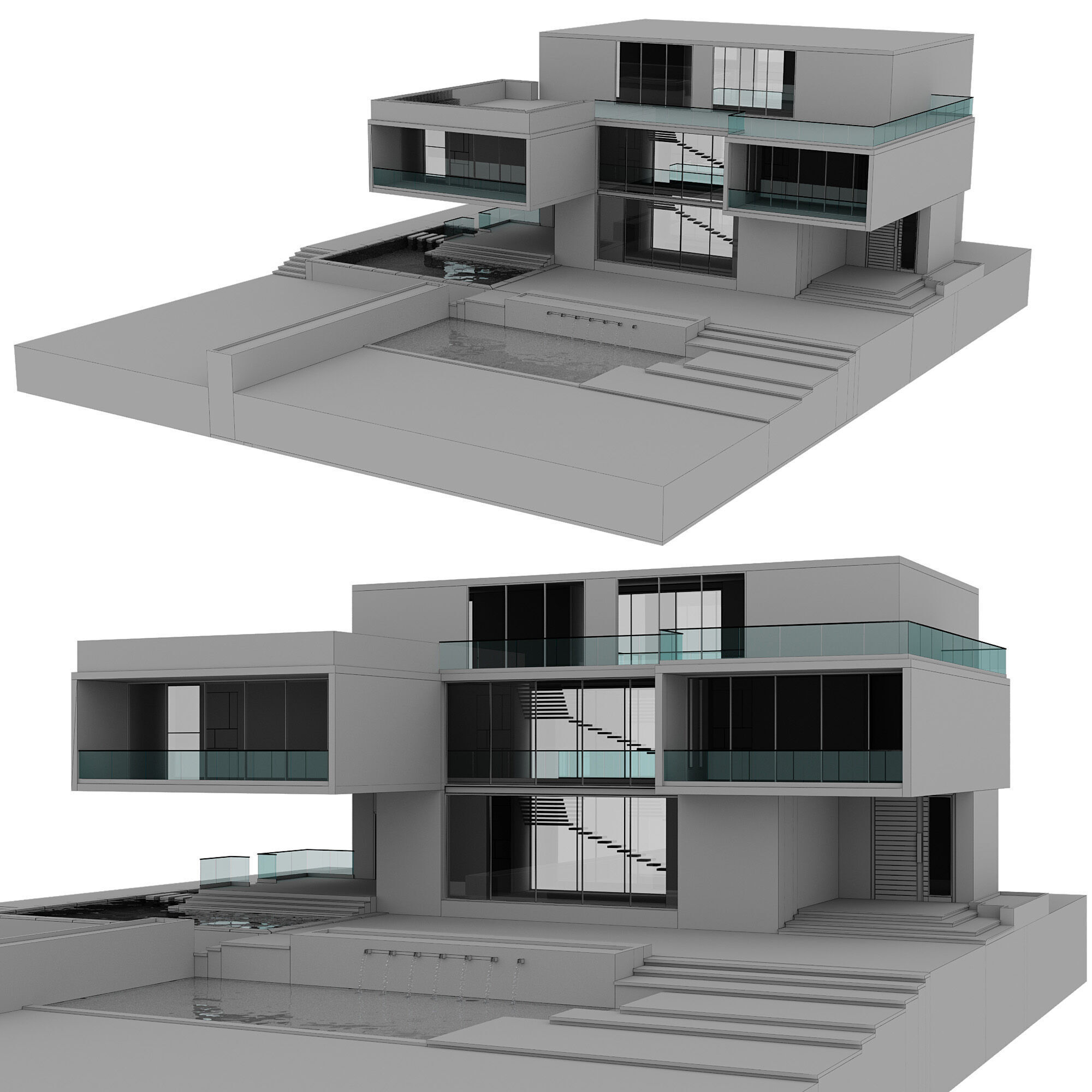 MODERN HOUSE NO12 A 3D model_7