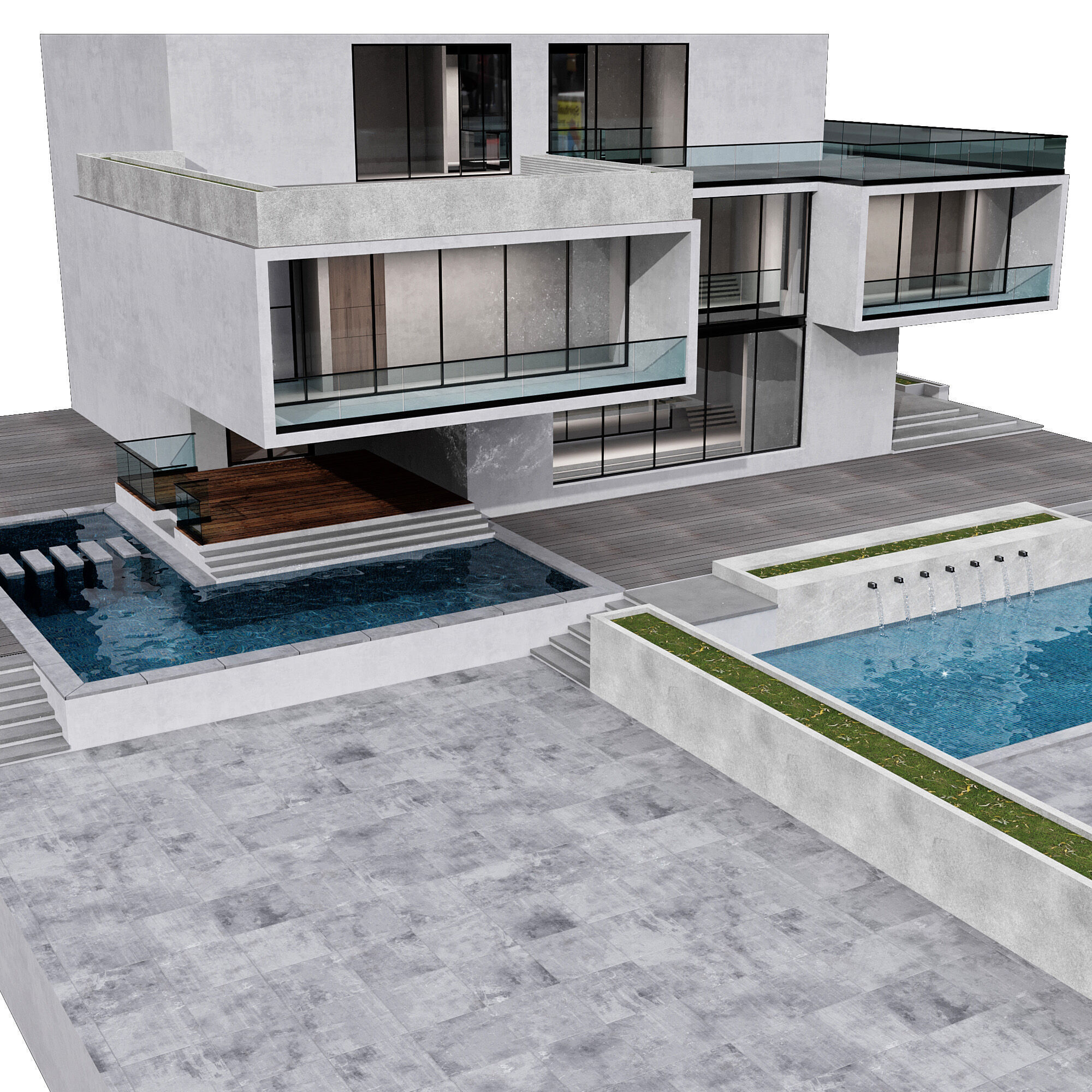 MODERN HOUSE NO12 A 3D model_4