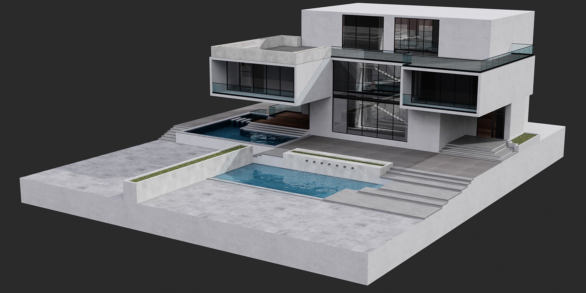 MODERN HOUSE NO12 A 3D model_2