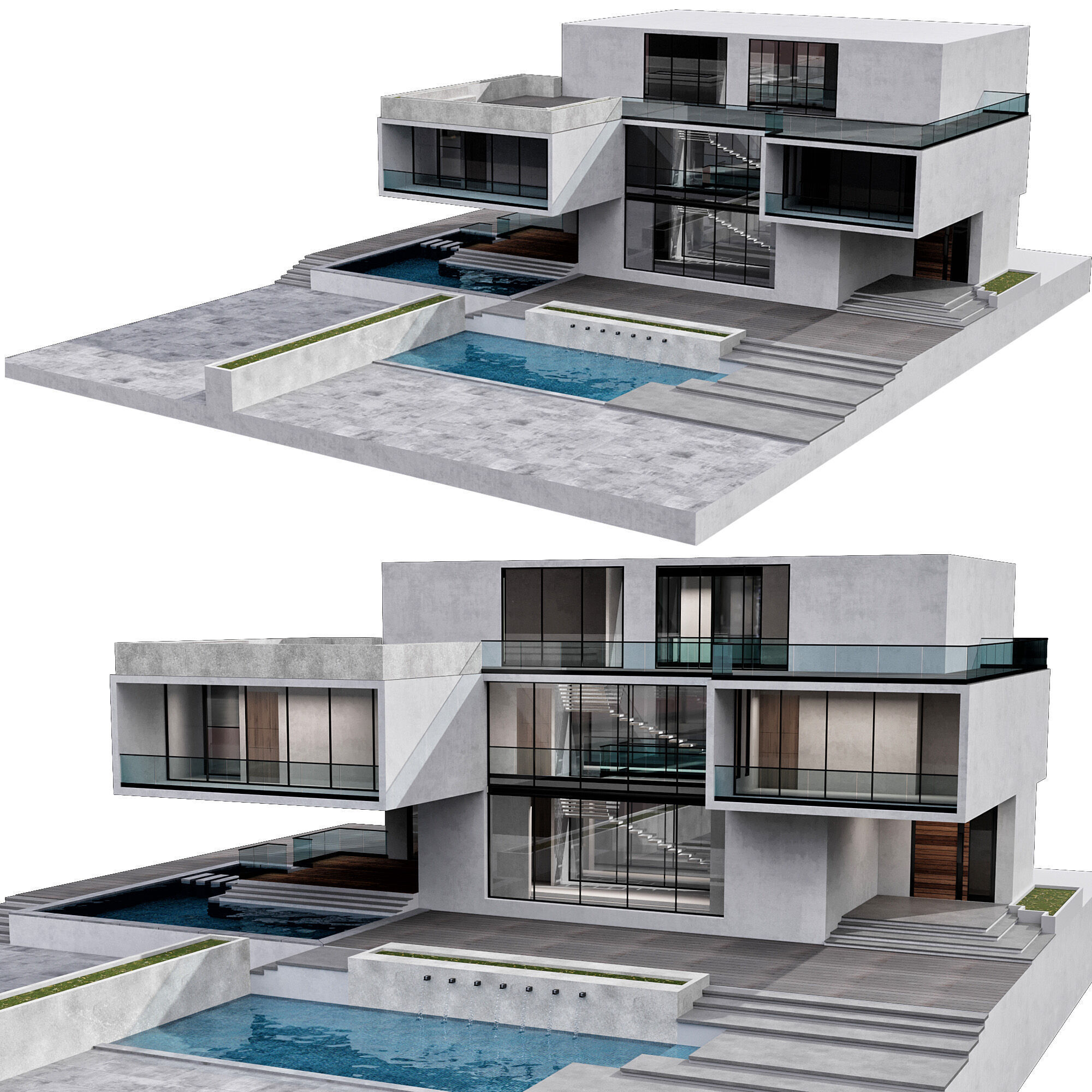 MODERN HOUSE NO12 A 3D model_3