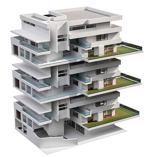 RESIDENTIAL BUILDING NO40 A 3D model 6