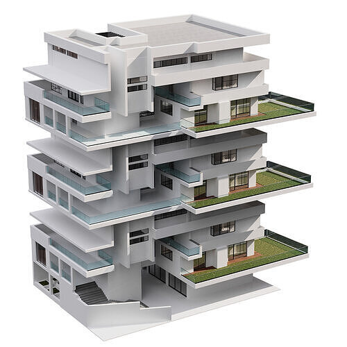 RESIDENTIAL BUILDING NO40 A 3D model 2