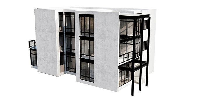 RESIDENTIAL BUILDING NO34 A 3D model 3