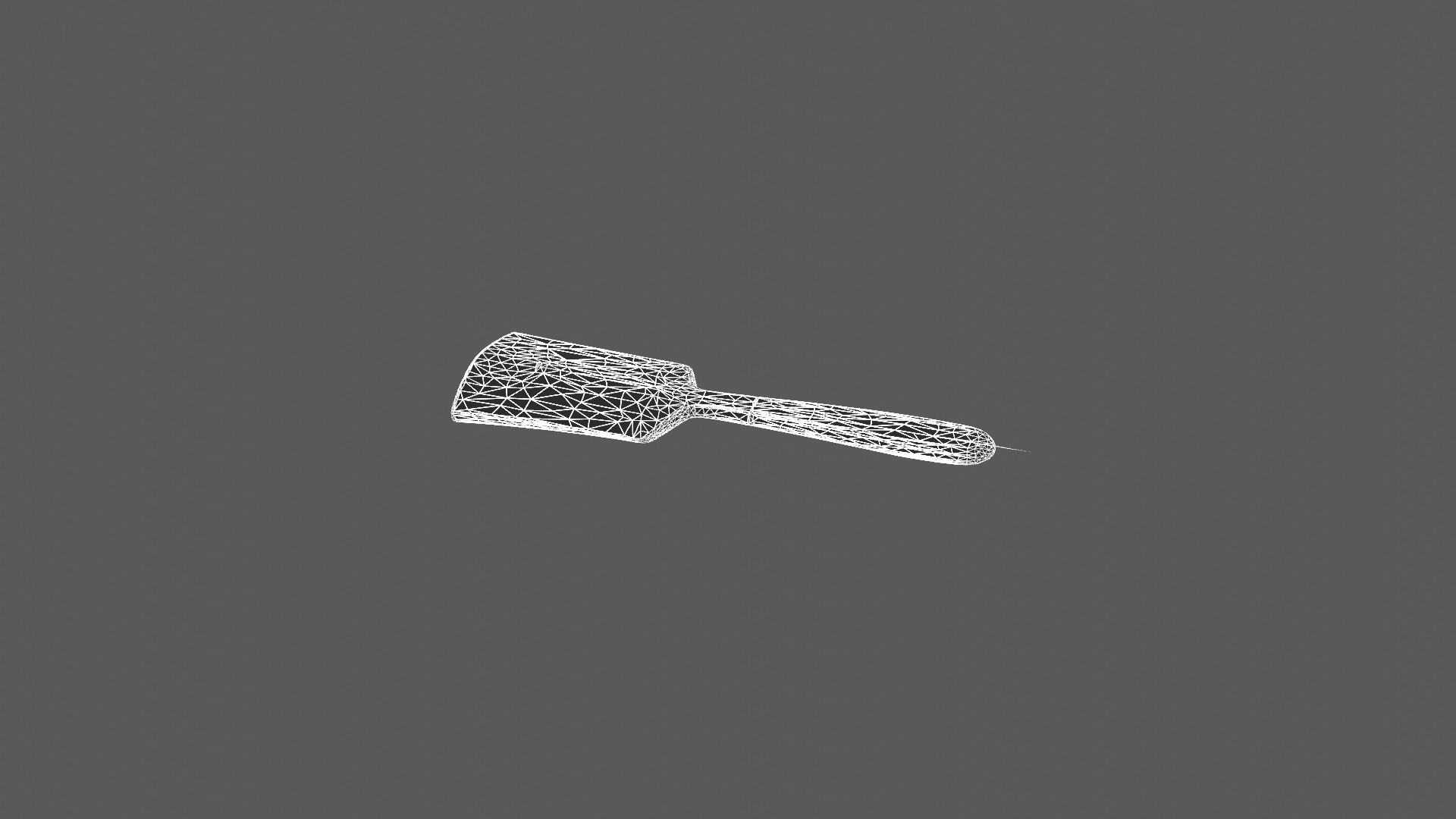 3D Model of a Kitchen Spatula with Wooden Handle 3D model_7
