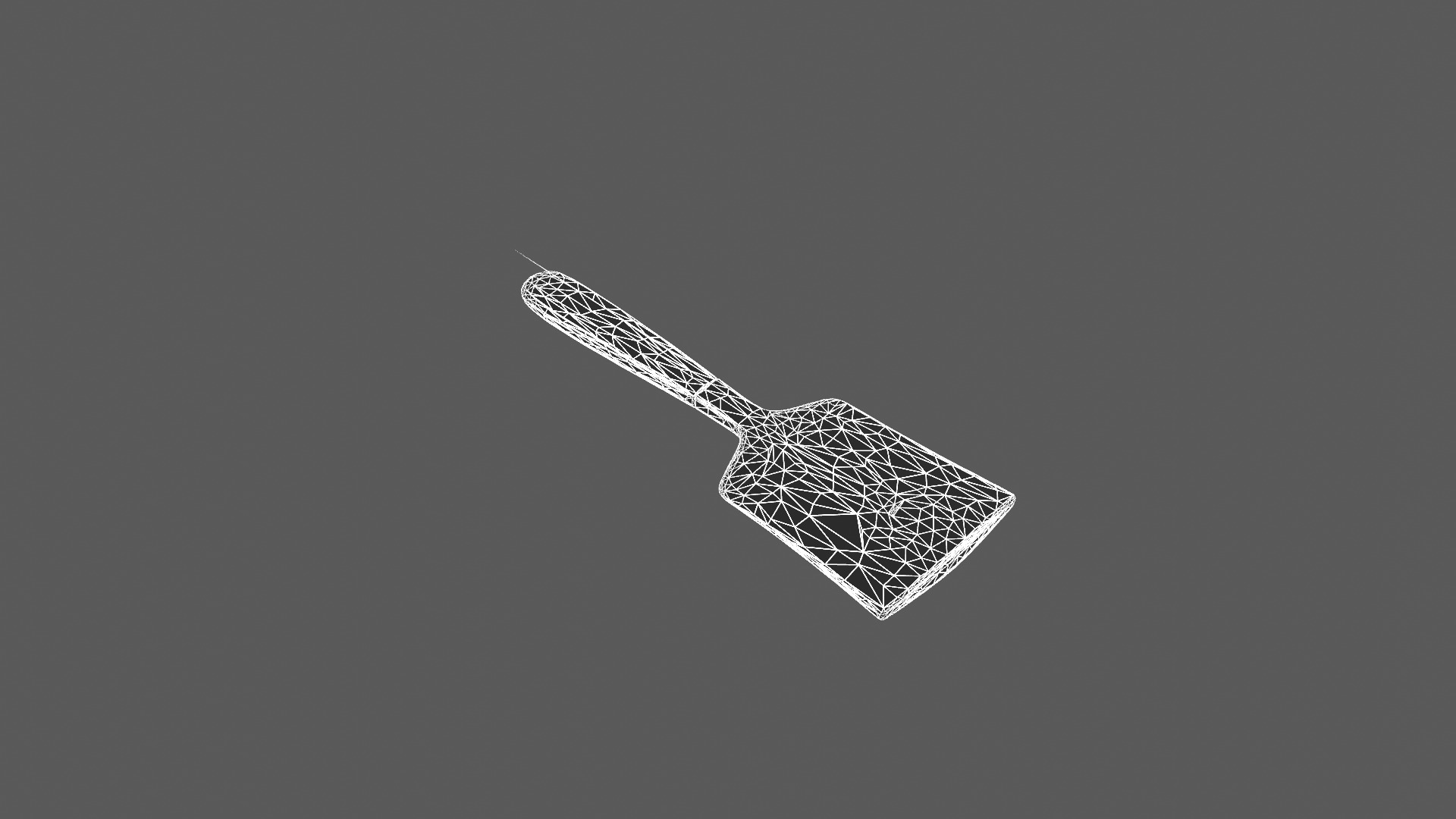 3D Model of a Kitchen Spatula with Wooden Handle 3D model_10