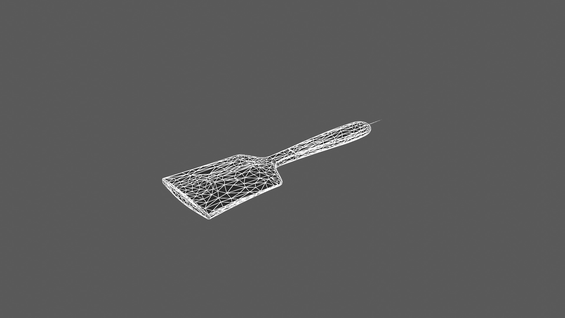 3D Model of a Kitchen Spatula with Wooden Handle 3D model_6