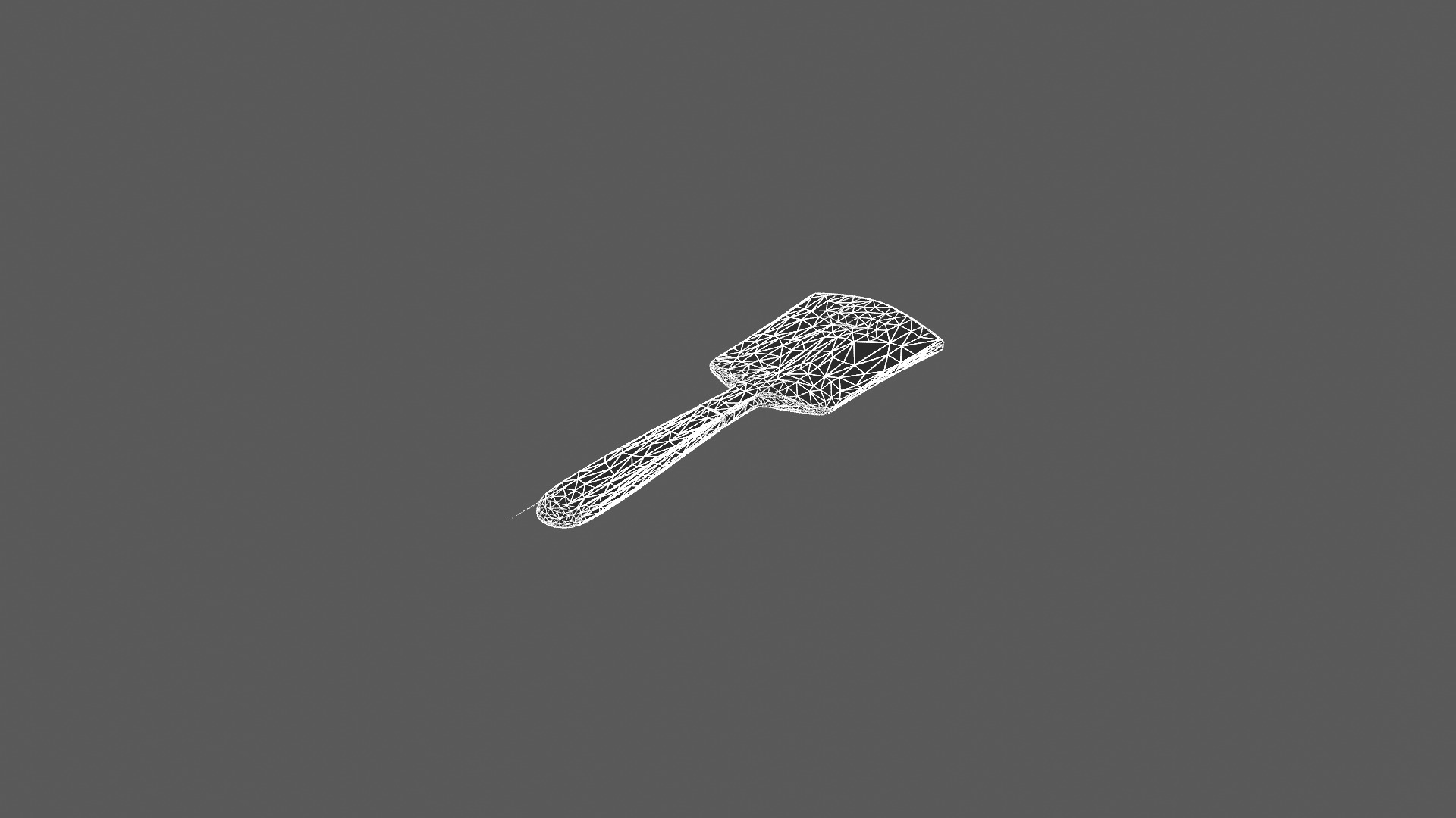 3D Model of a Kitchen Spatula with Wooden Handle 3D model_9