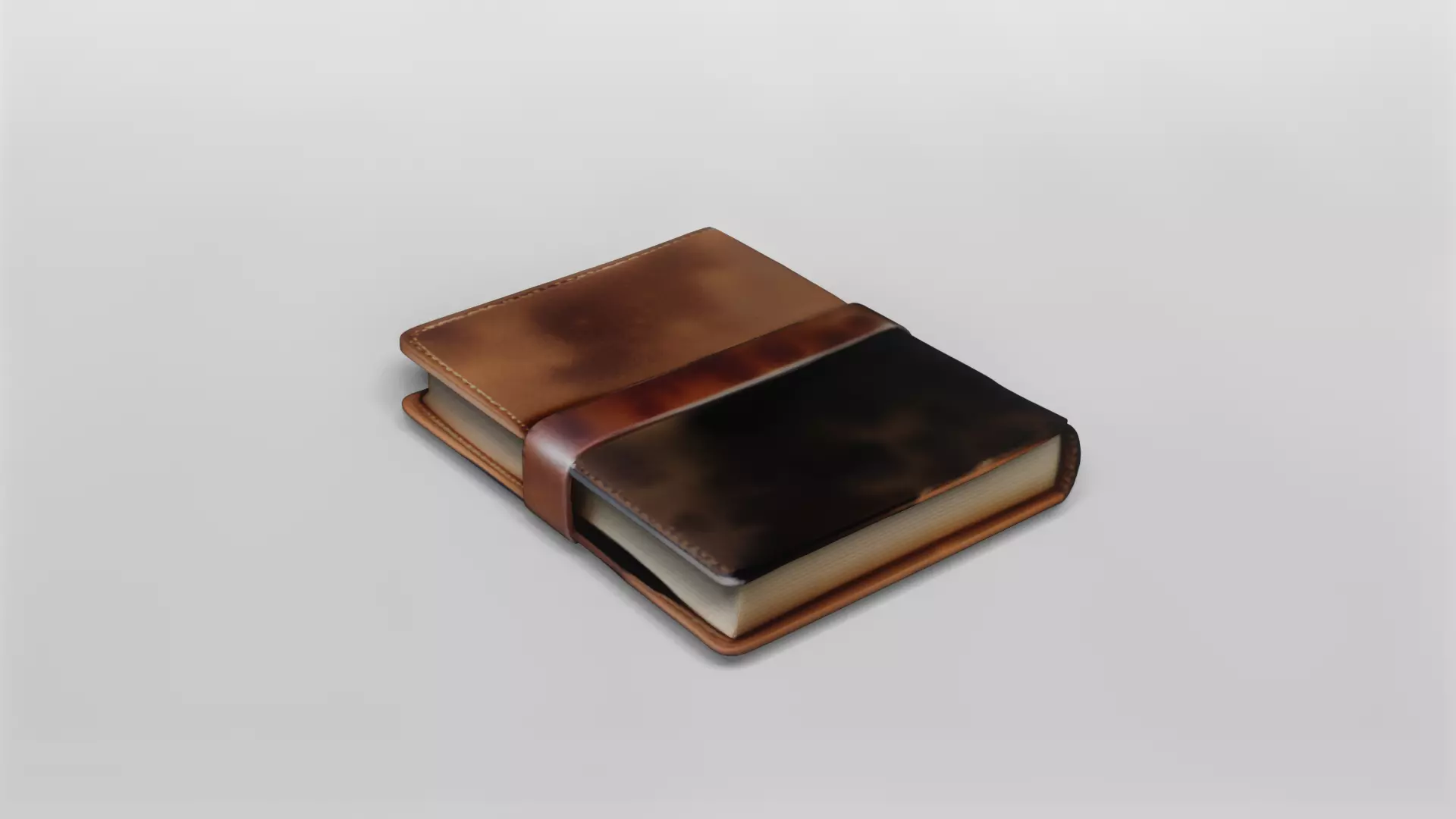 Vintage Leather Journal 3D Model 3D model_0