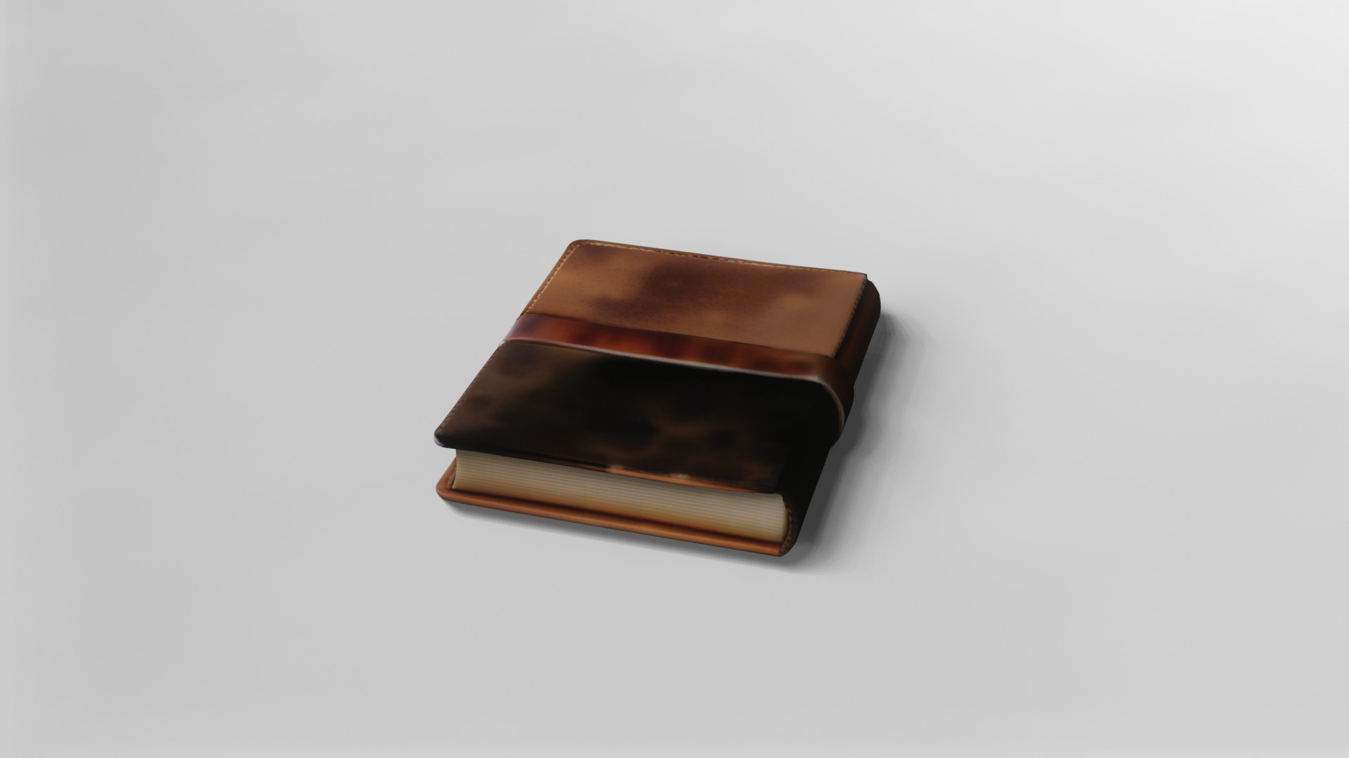 Vintage Leather Journal 3D Model 3D model_2