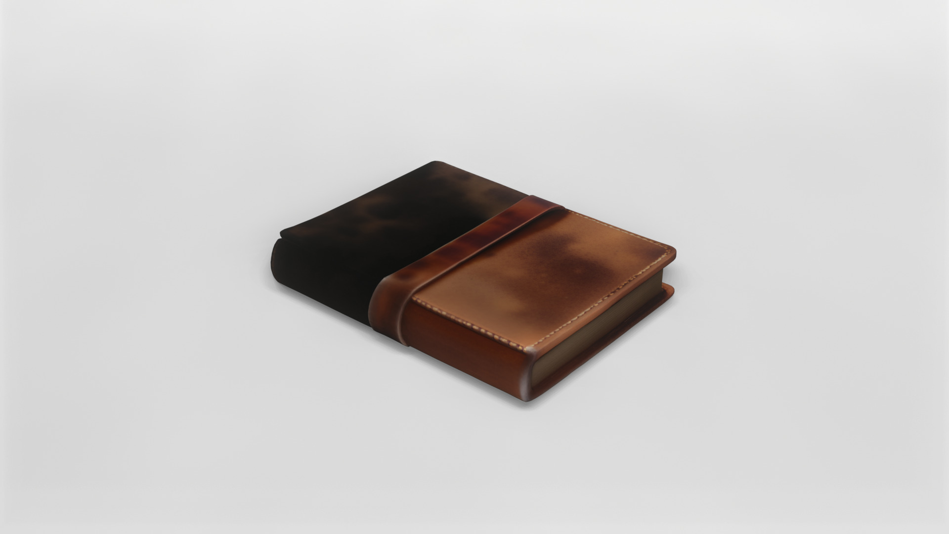 Vintage Leather Journal 3D Model 3D model_4