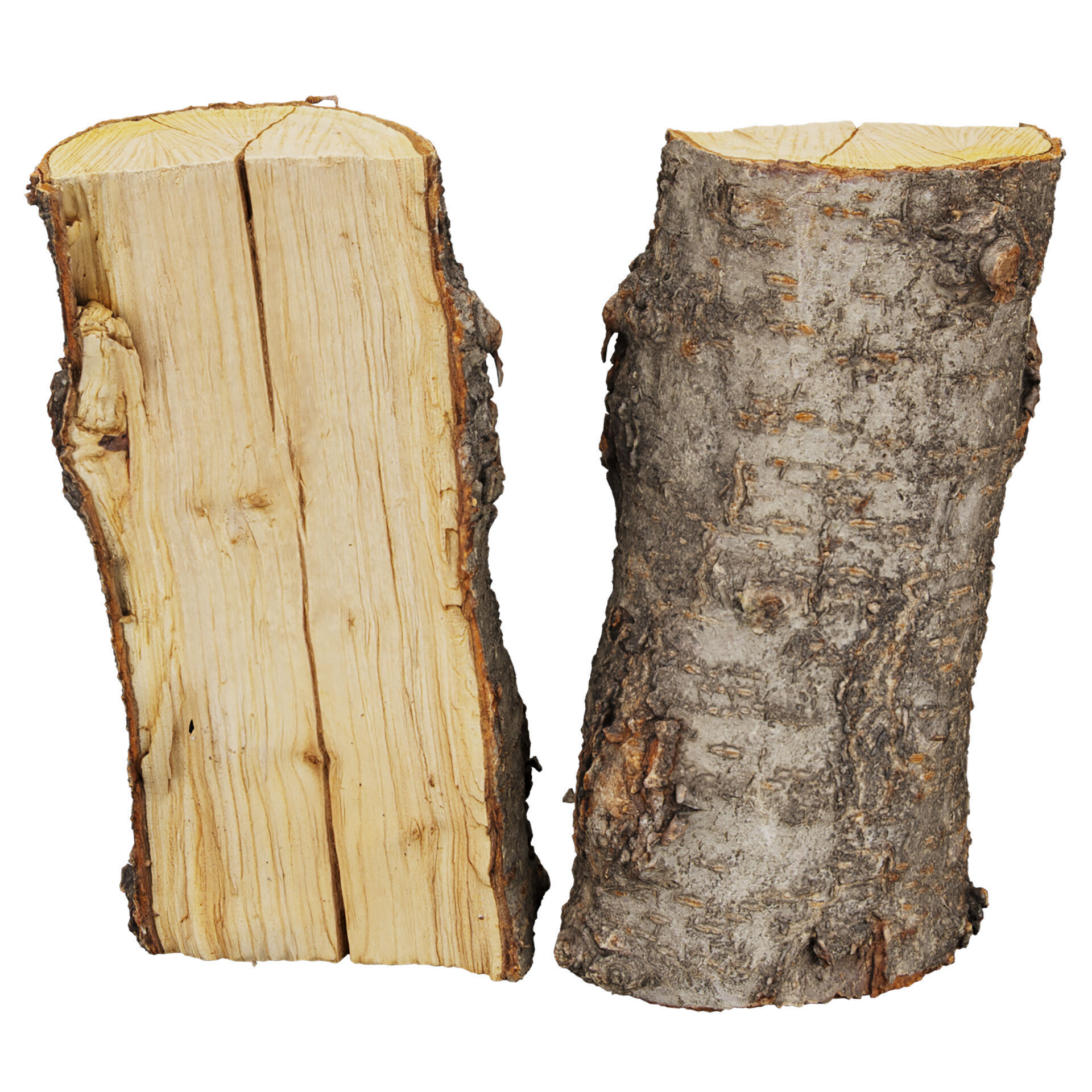 3D Scanned Wood 03 - Firewood - Logs -high poly - low poly 3D model_3