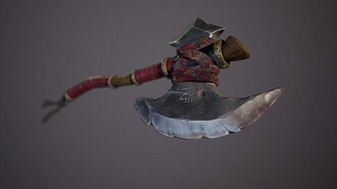 Stylized  Axe Game Ready Free low-poly 3D model