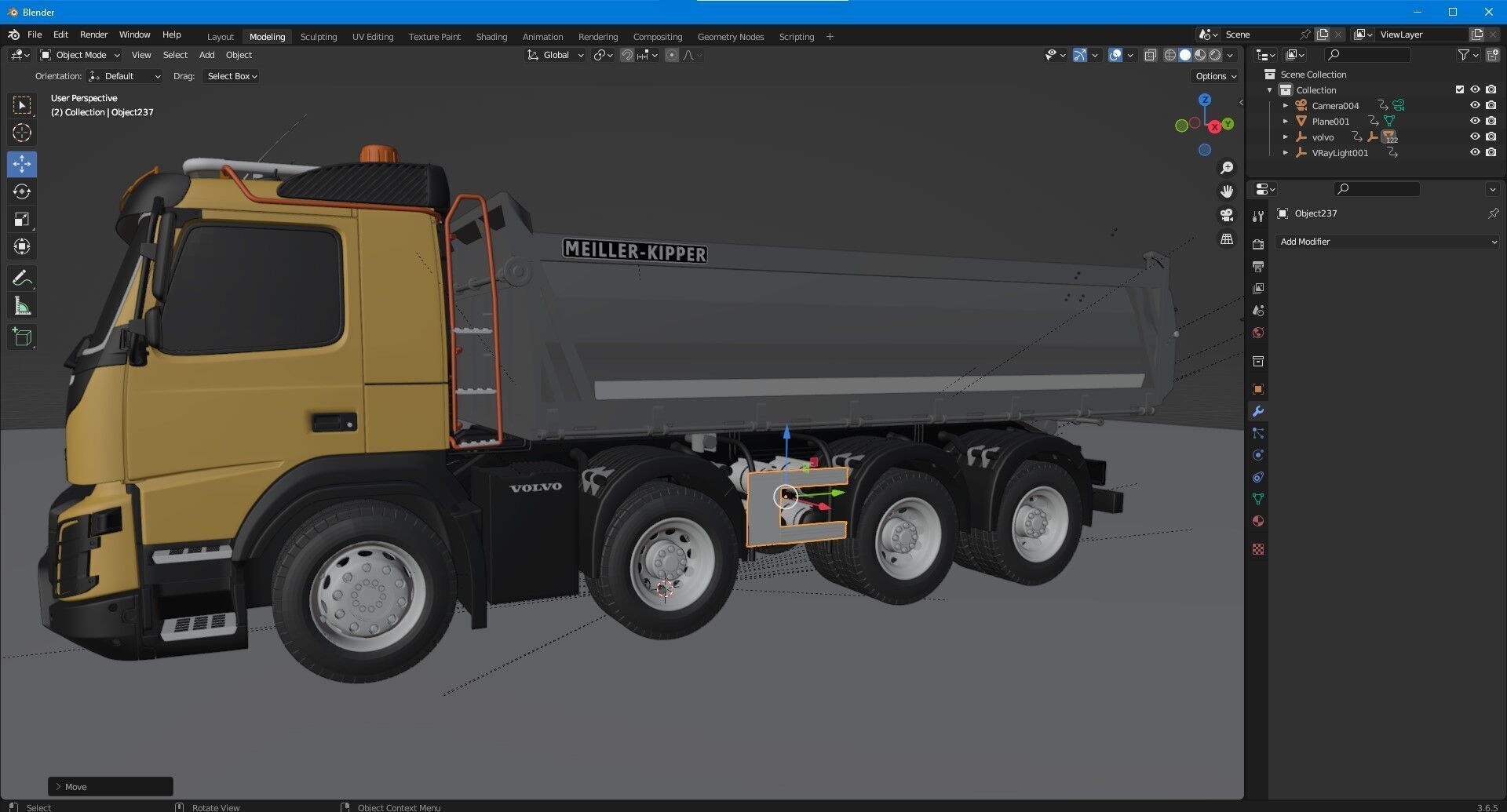Volvo FMX 500 Billencs Dump Truck 3D model_16