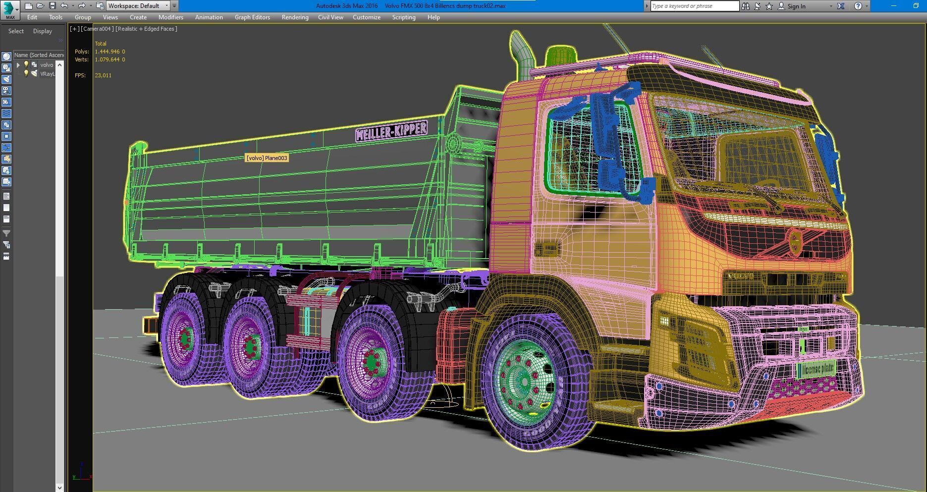 Volvo FMX 500 Billencs Dump Truck 3D model_10