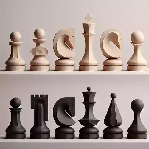 Bauhaus Minimalist Chess Set