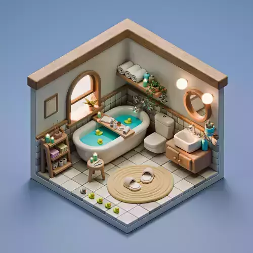 Isometric Bathroom