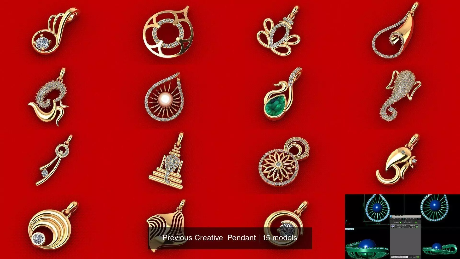 Previous Creative Pendant 3D Model Collection_0