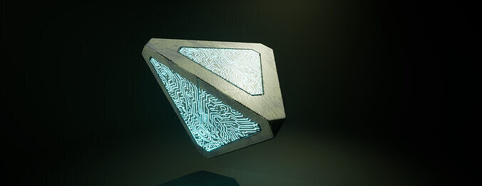 Xerion Shard  Sci-Fi Crystal Prop Low-poly 3D model