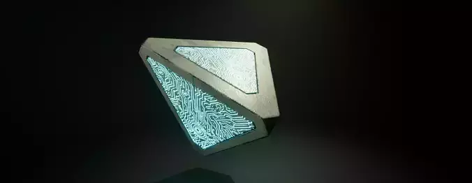 Xerion Shard  Sci-Fi Crystal Prop Low-poly 3D model