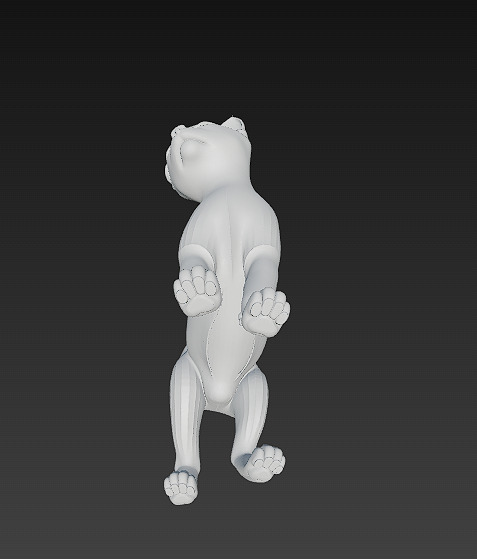 Cat Tabby Realistic 3D Model Basic - Low Poly Realistic Low-poly 3D model_16