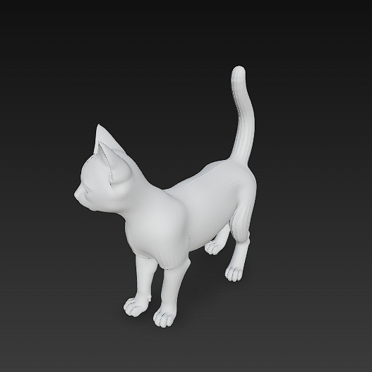 Cat Tabby Realistic 3D Model Basic - Low Poly Realistic Low-poly 3D model_14