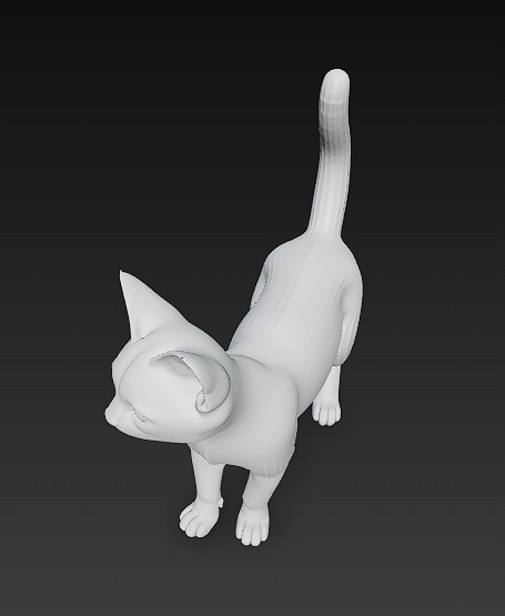Cat Tabby Realistic 3D Model Basic - Low Poly Realistic Low-poly 3D model_10