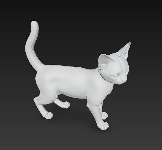 Cat Tabby Realistic 3D Model Basic - Low Poly Realistic Low-poly 3D model_11