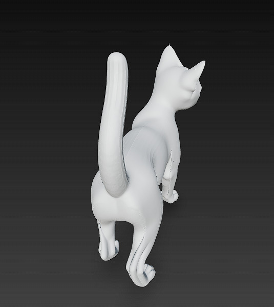 Cat Tabby Realistic 3D Model Basic - Low Poly Realistic Low-poly 3D model_12