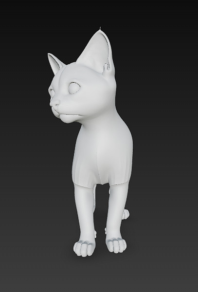 Cat Tabby Realistic 3D Model Basic - Low Poly Realistic Low-poly 3D model_15