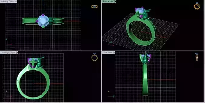 rabbit Centre stone ring