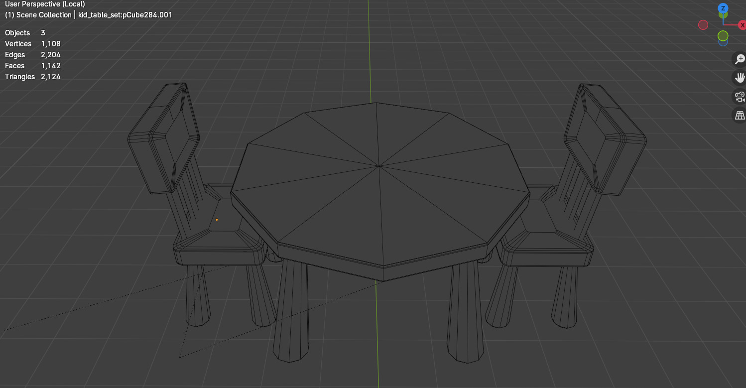 Japanese Food Table Set - Game Asset Free low-poly 3D model_6