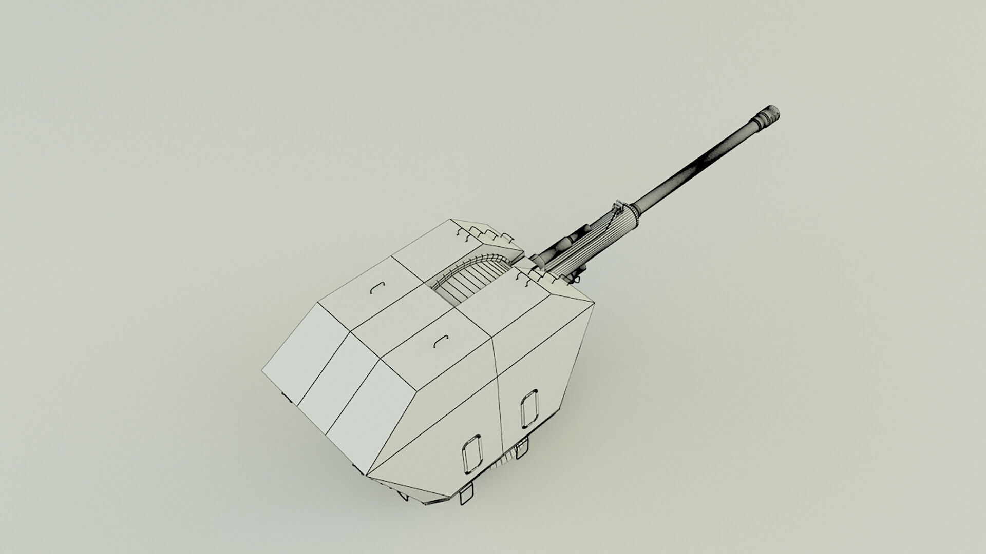battleship cannon 3D model_6