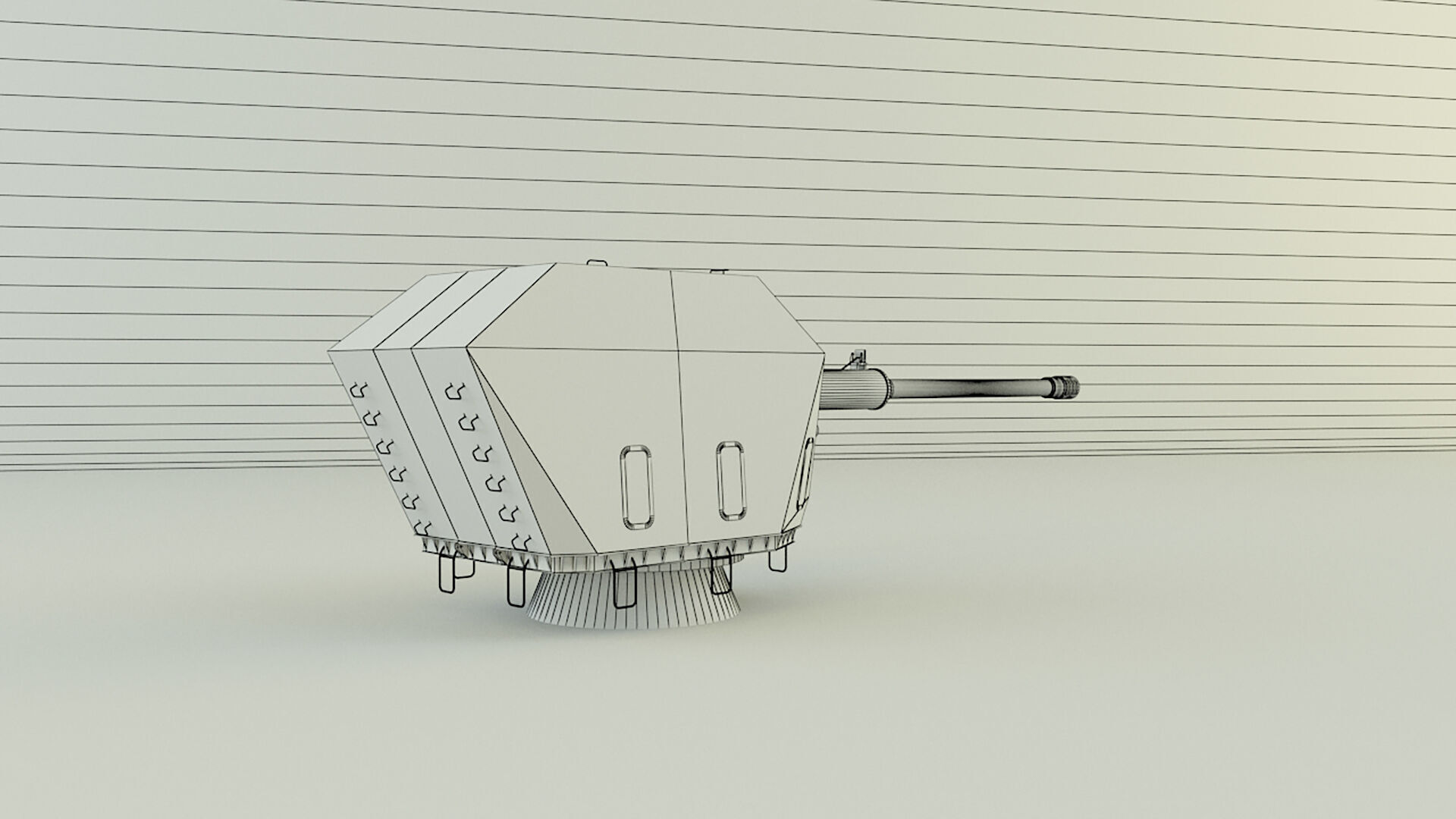 battleship cannon 3D model_9