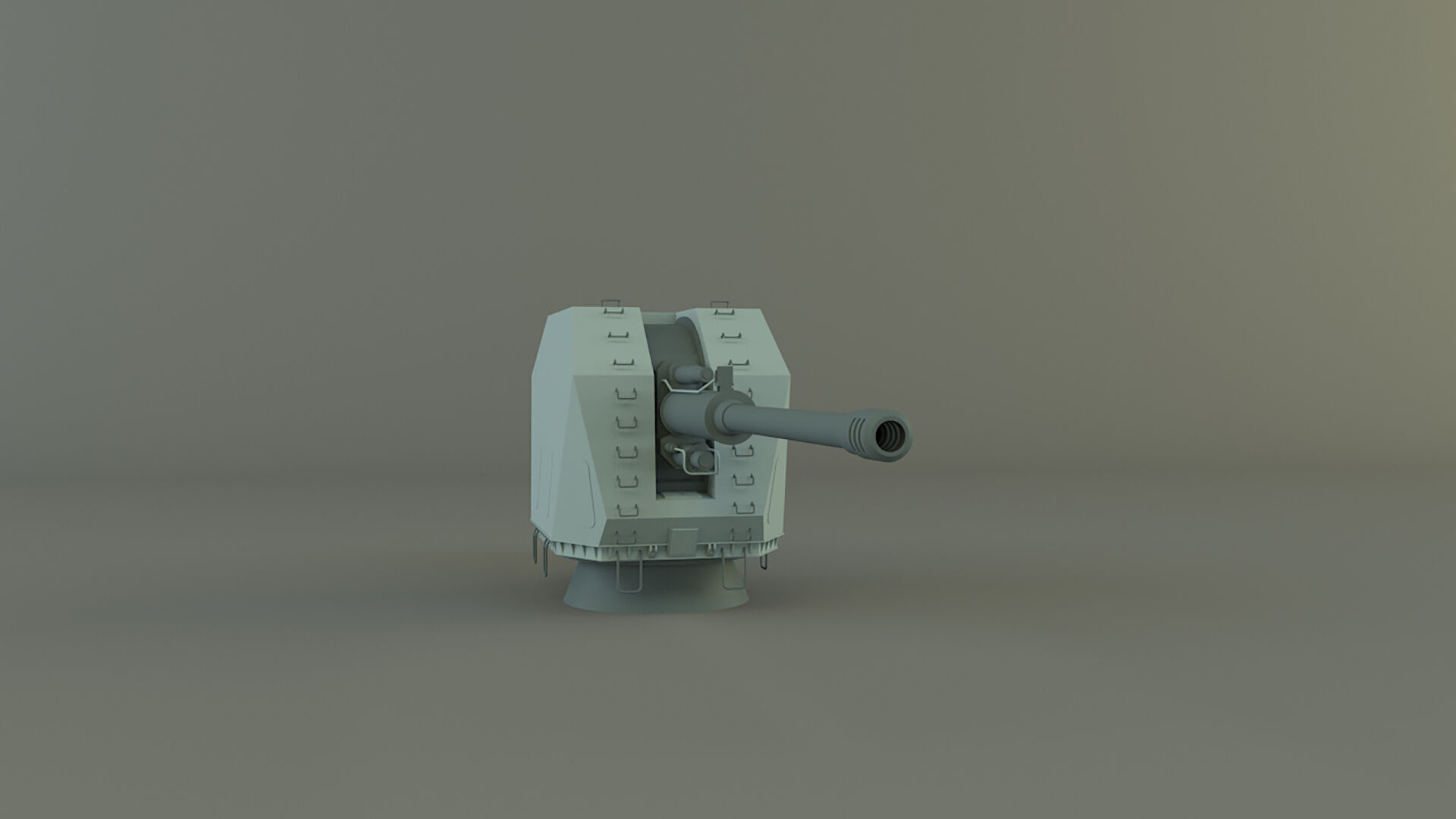 battleship cannon 3D model_1