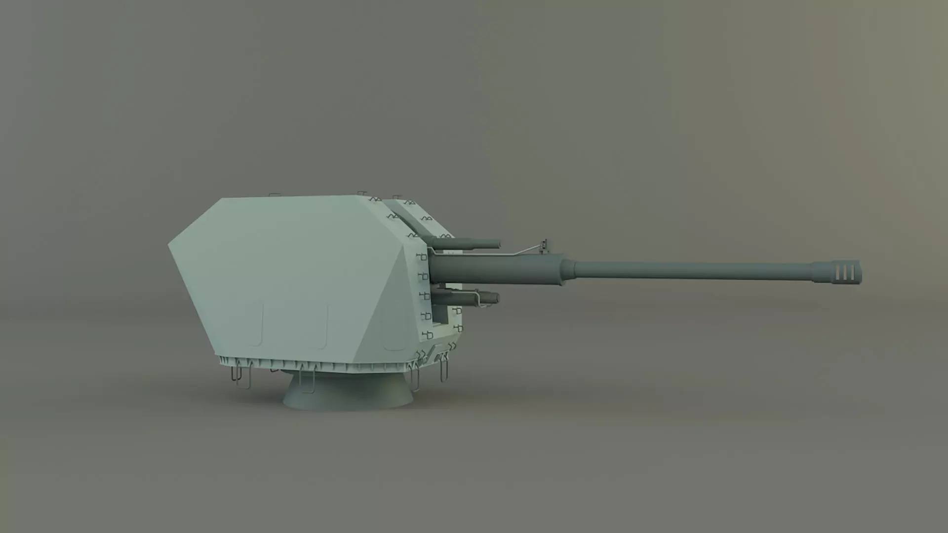 battleship cannon 3D model_0