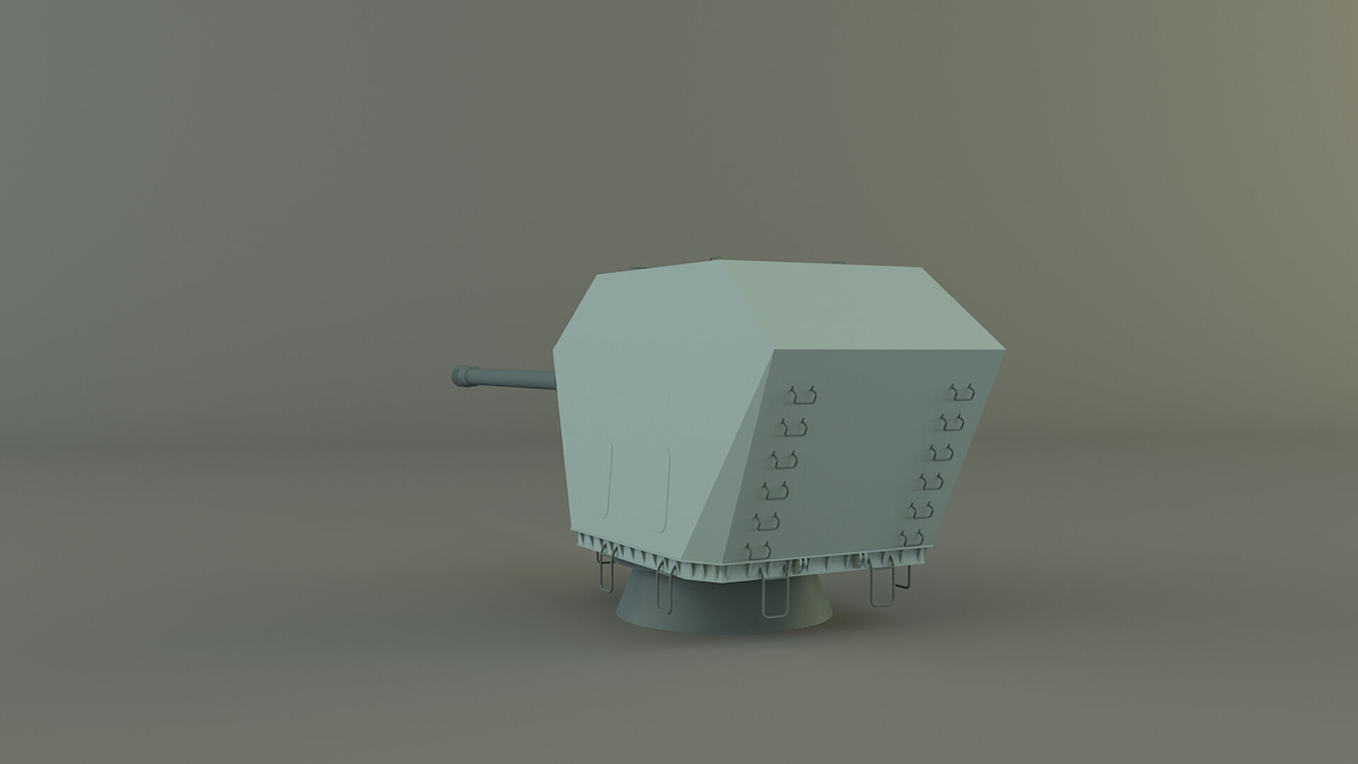 battleship cannon 3D model_3