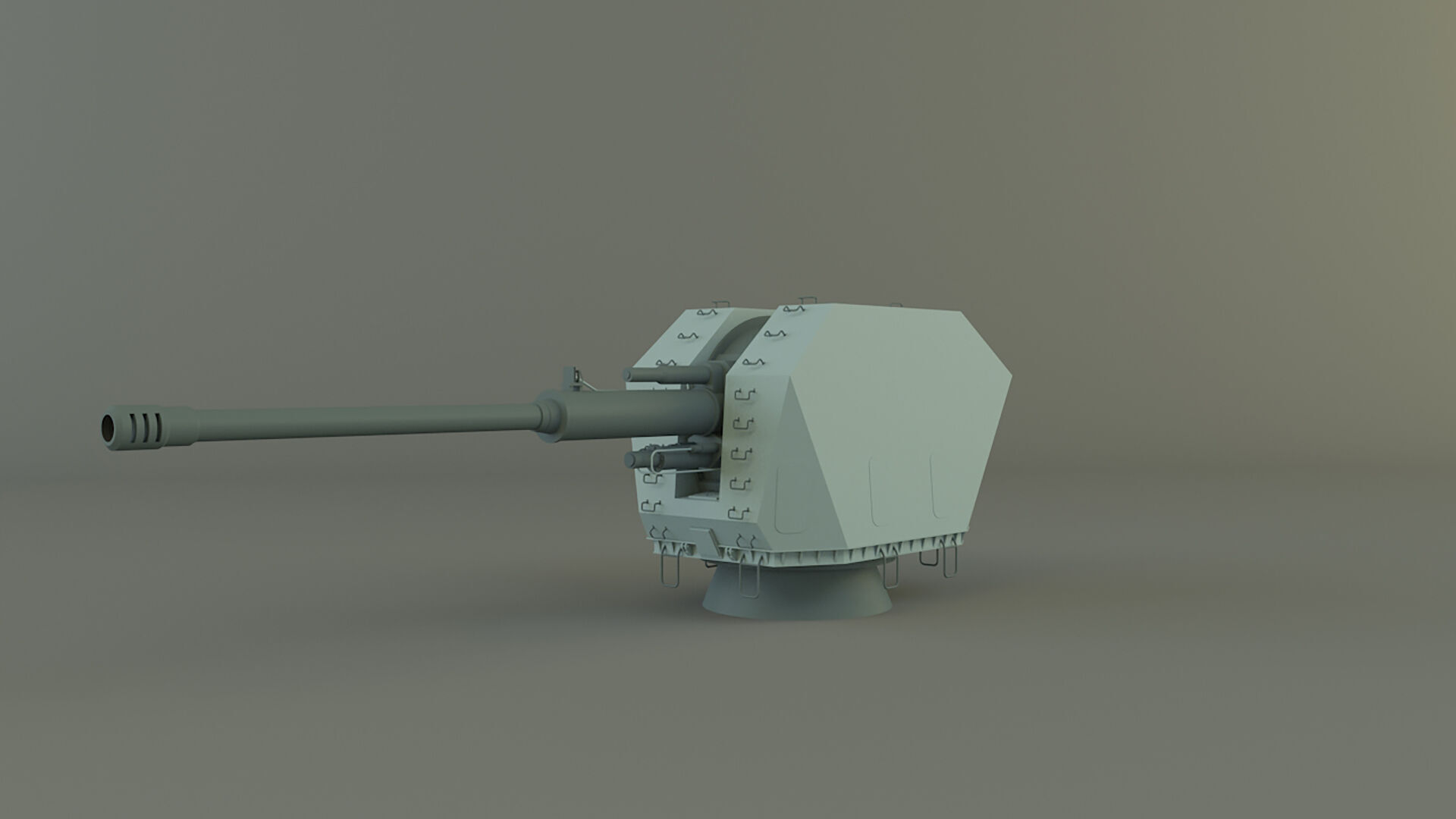 battleship cannon 3D model_2