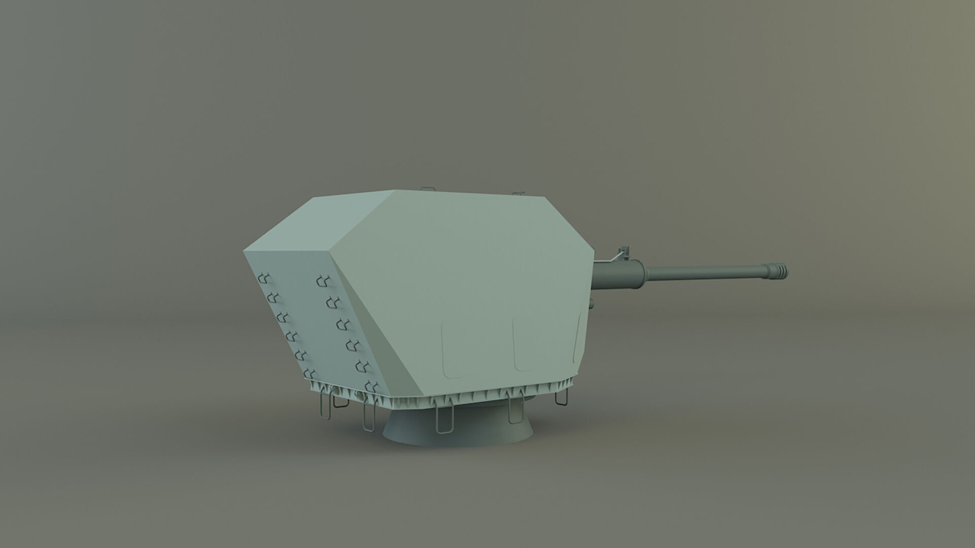 battleship cannon 3D model_4