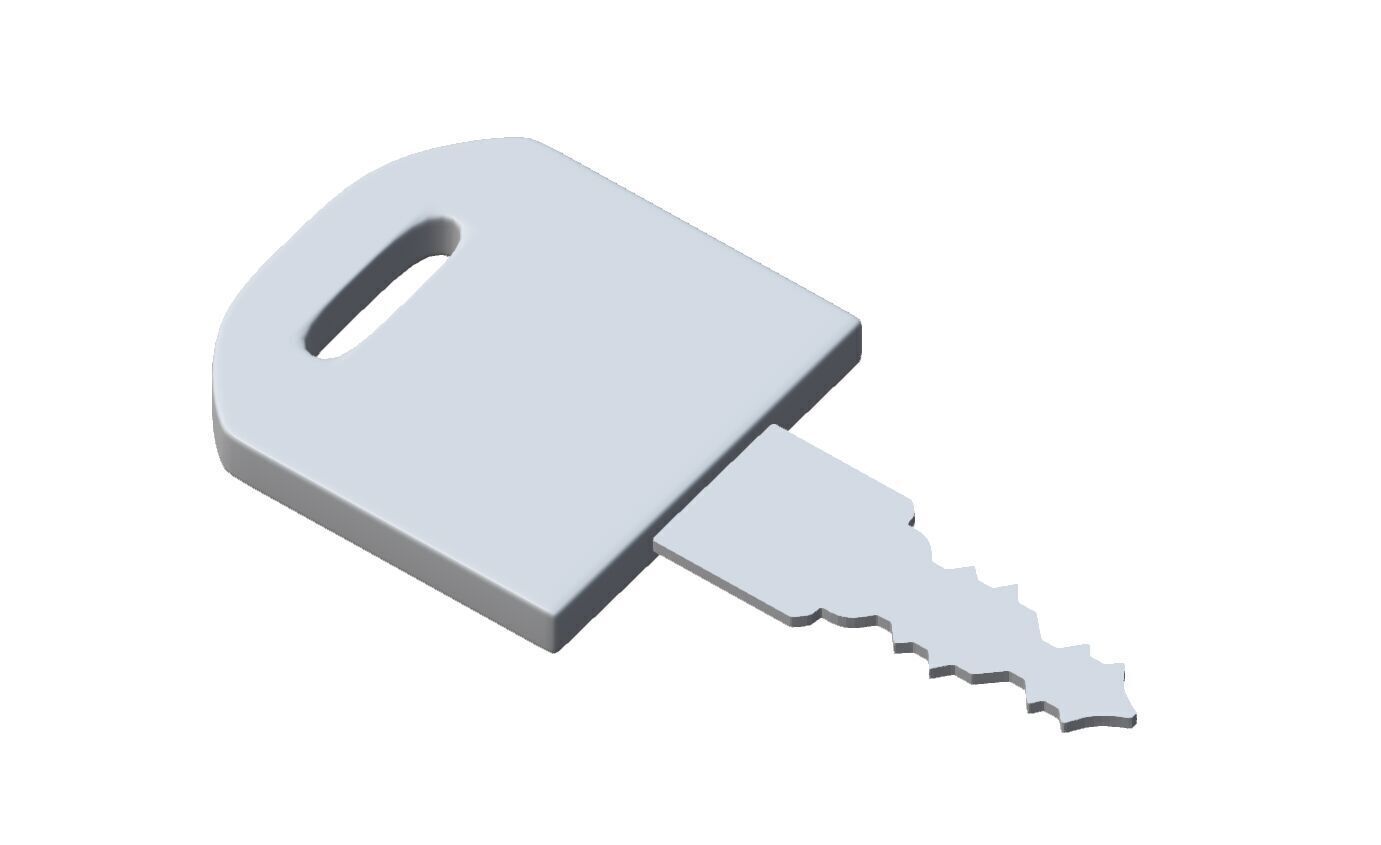 Black Key 3D model_3