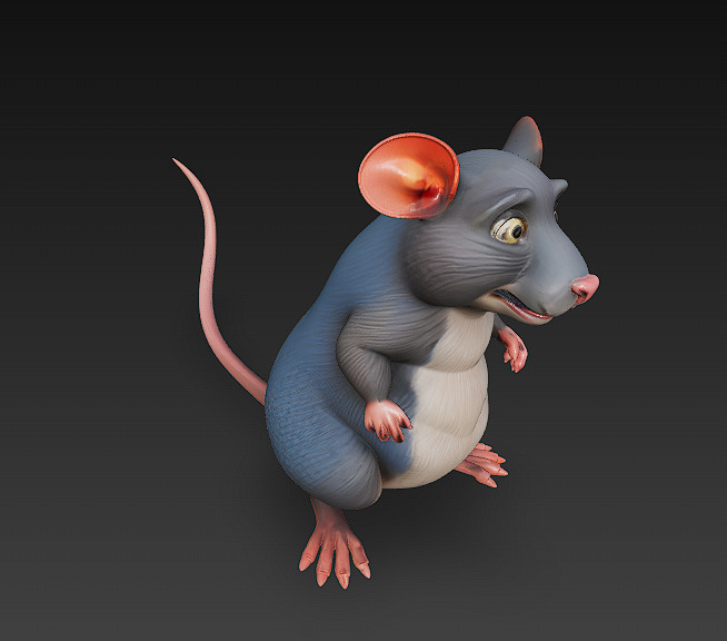 Rat Realistic 3D Model Basic - Low Poly Realistic Low-poly 3D model_1